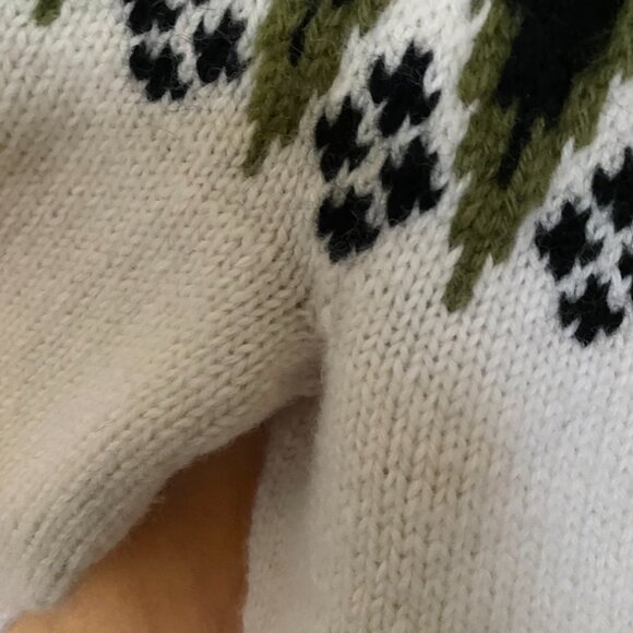 Norse Knit Vintage 100% Wool Norwegian Nordic Fair Isle Sweater Hand Knit - Picture 7 of 14